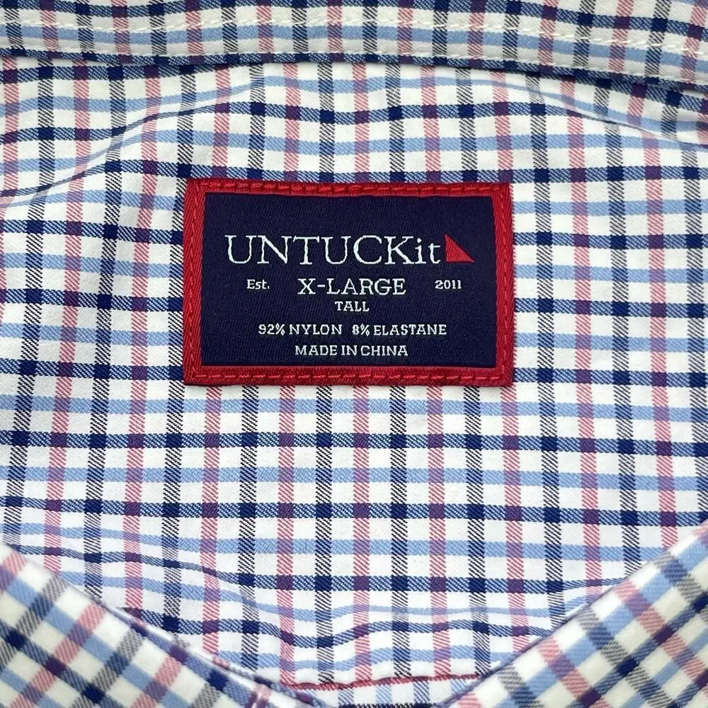 Untuckit Performance Shirt Multicolor Men’s XLT Stretch Lightweight Preppy